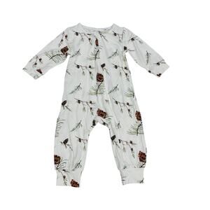 NWT Tickety-Boo 9-12M Pinecone Zipper Romper